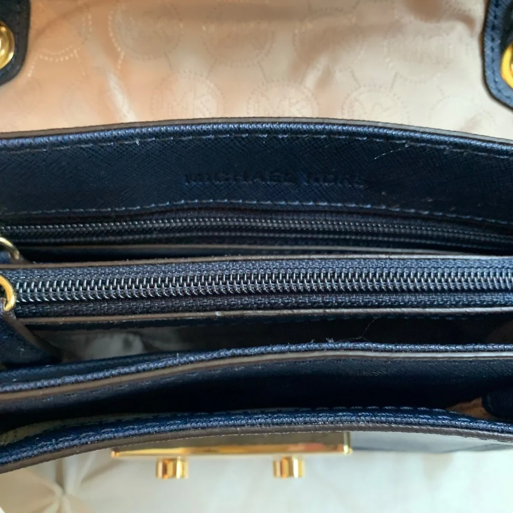 Michael Kors Navy Blue SmallLeather Stud Handbag